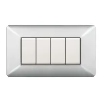 PLACCA EASY MATIX ALLUMINIO CHIARO 4P