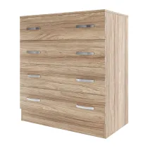 KIT CASSETTIERA 4 CASSETTI 90X45X80 ROVERE BARLY K021