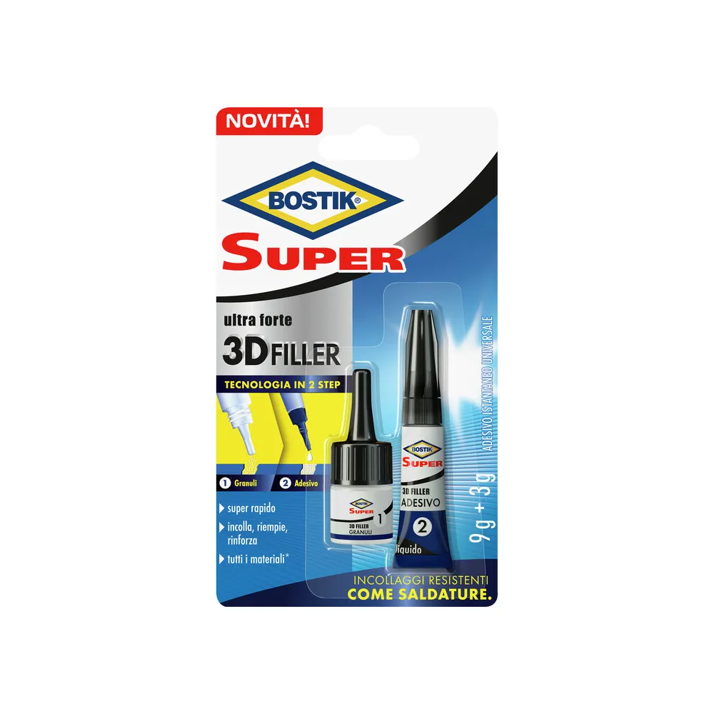 BOSTIK ADESIVO SUPER 3D FILLER BLISTER (6 BOSTIK ADESIVO SUPER 3D FILLER BLISTER (6