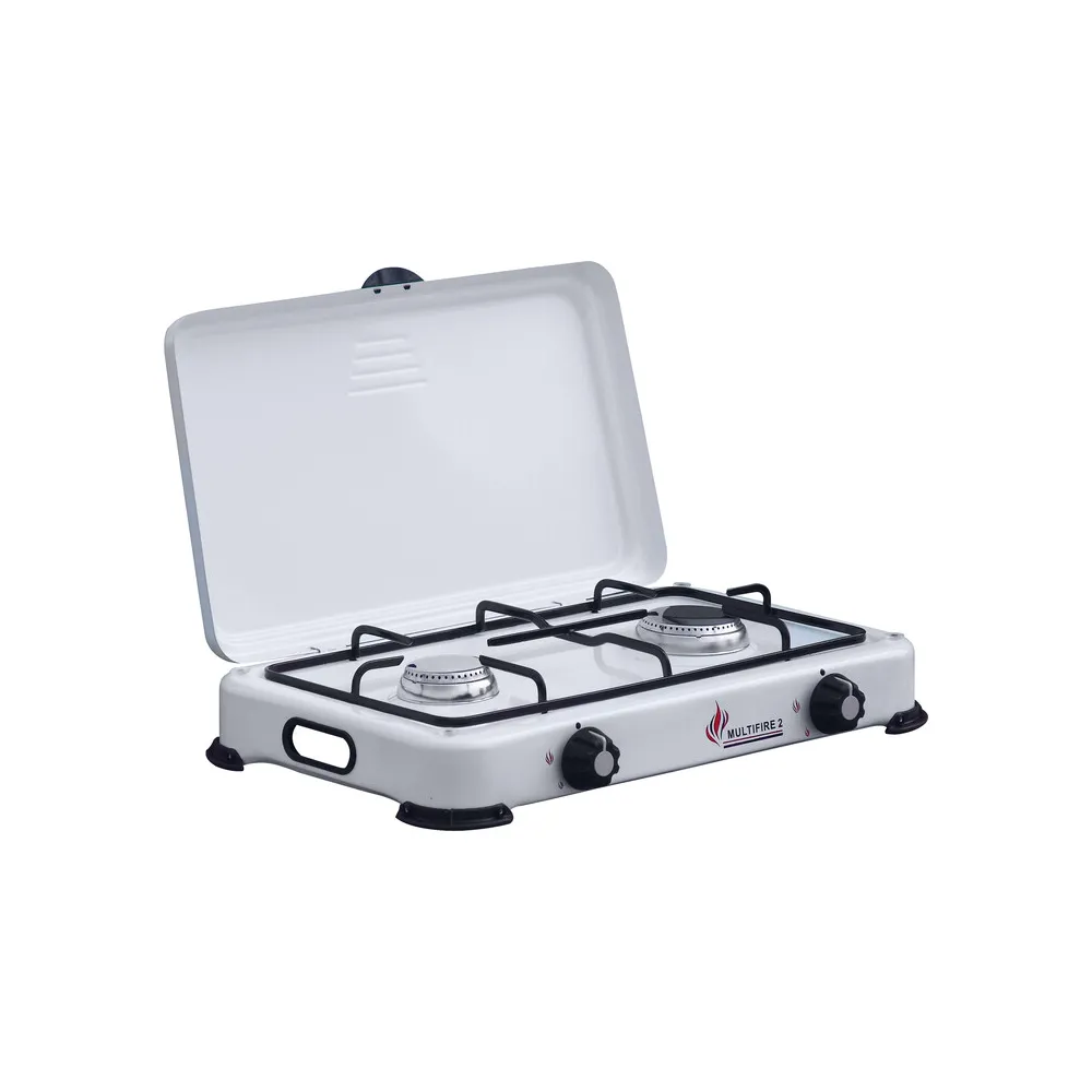 FORNELLO A GAS 2 FUOCHI C/COPERCHIO CAMPING MULTIFIRE 2 FORNELLO A GAS 2 FUOCHI C/COPERCHIO CAMPING MULTIFIRE 2