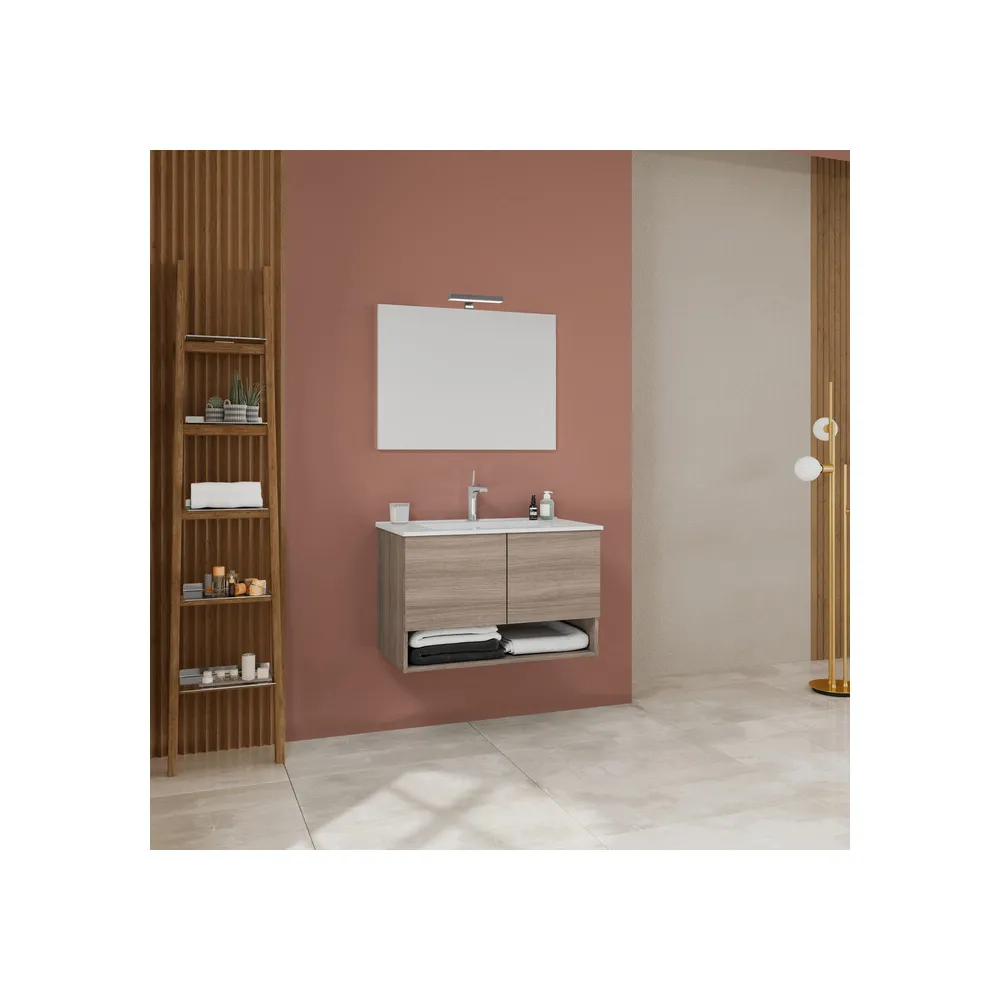MOBILE BAGNO OSLO 2 ANTE 80 SOSP. ROVERE FUMO