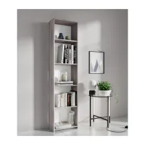 KIT LIBRERIA 4 RIPIANI 45X25XH183 CM ROVERE GRI.