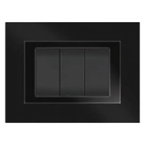 PLACCA COLORE NERO 'ELITE' 3 posti - 5703/AB