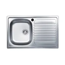 KIT LAVELLO ECO INCASSO 79X50 1 VASCA GOCCIOLATOIO DX PILETTA 3