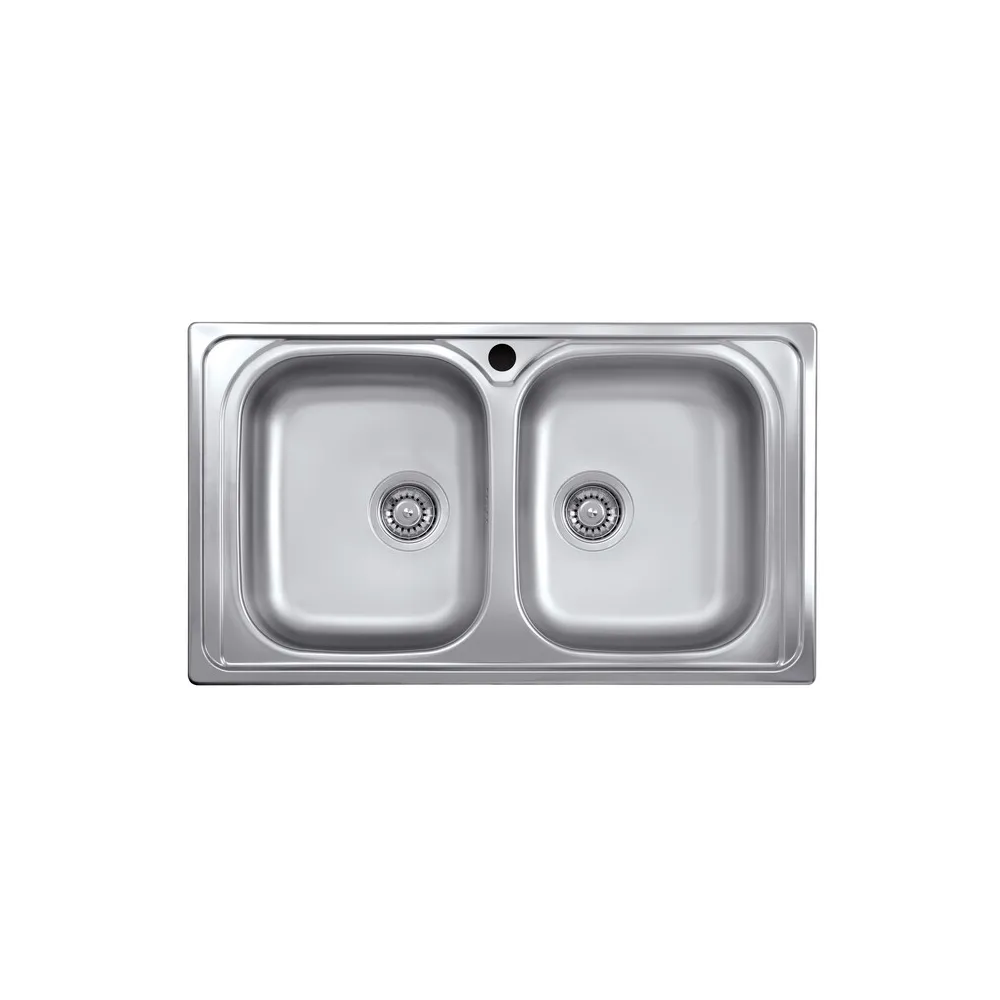 KIT LAVELLO ECO INCASSO 86X50 2 VASCHE