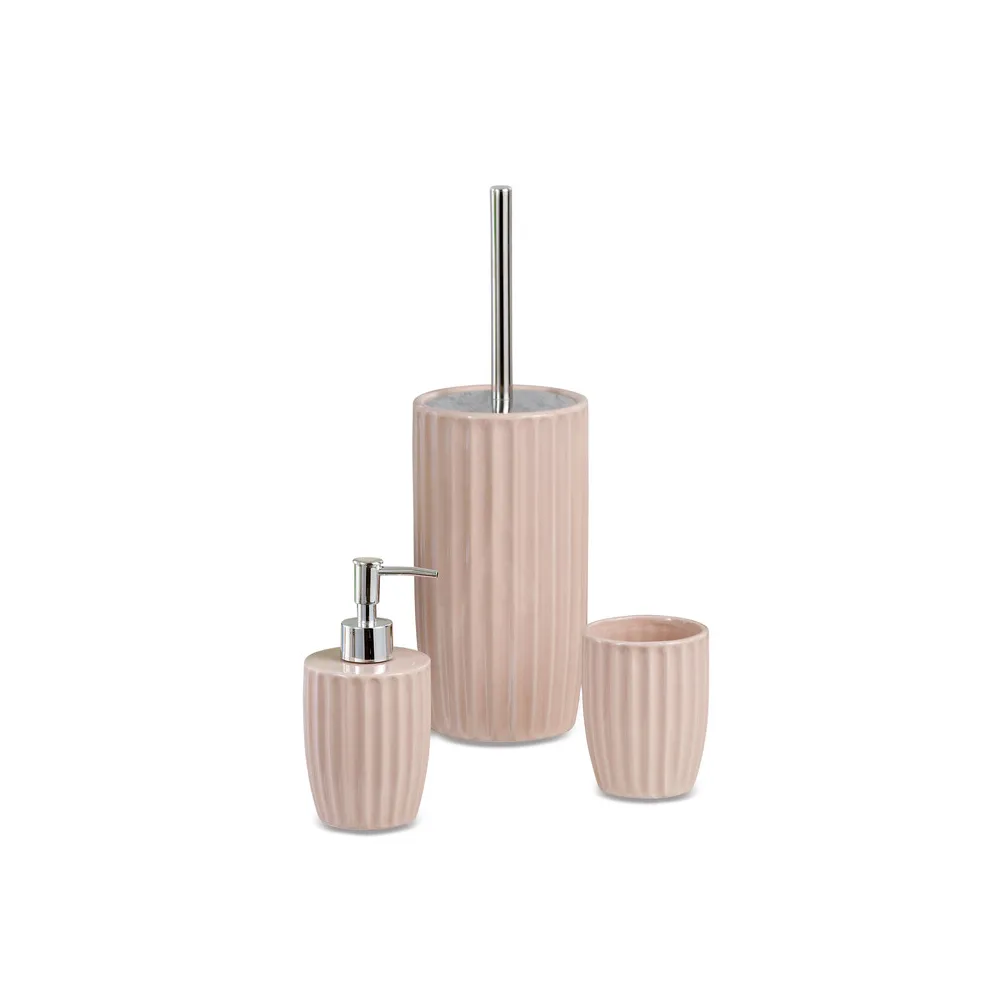 SET DA BAGNO CERAMICA 3 PEZZI COLORI ASSORTITI (3