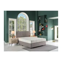 C LETTO MATRIMONIALE CONTENITORE 160X200 CM GRIGIO CHIARO