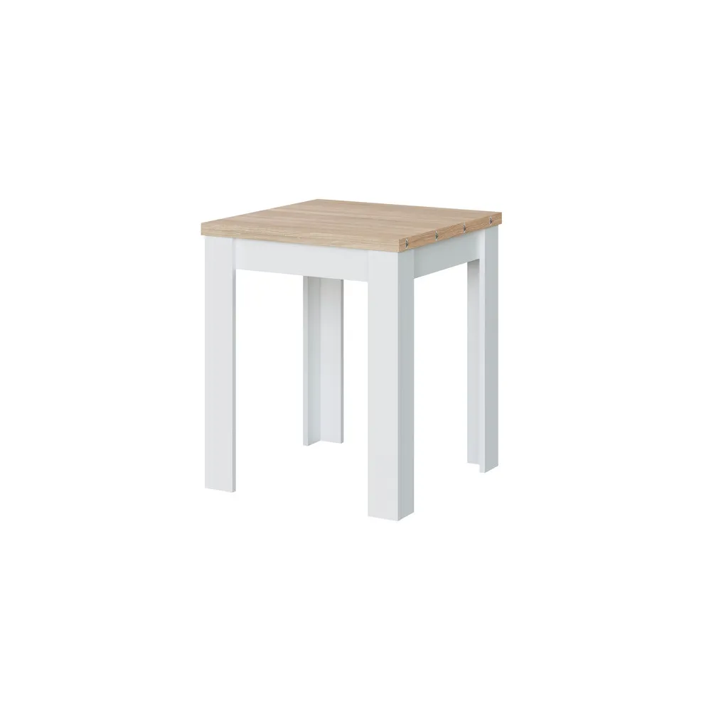 KIT TAVOLO A LIBRO 67X67X135 CM ROVERE BIANCO