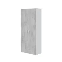 KIT MOBILE MULTIUSO 80X37XH182 CM BIANCO CEMENTO