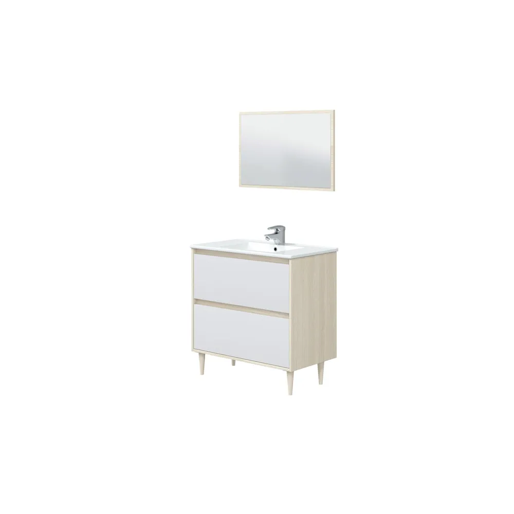 KIT MOBILE BAGNO VERONA 80 ROVERE BIANCO