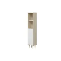 KIT COLONNA BAGNO VERONA 1 ANTA 150 ROVERE BIANCO