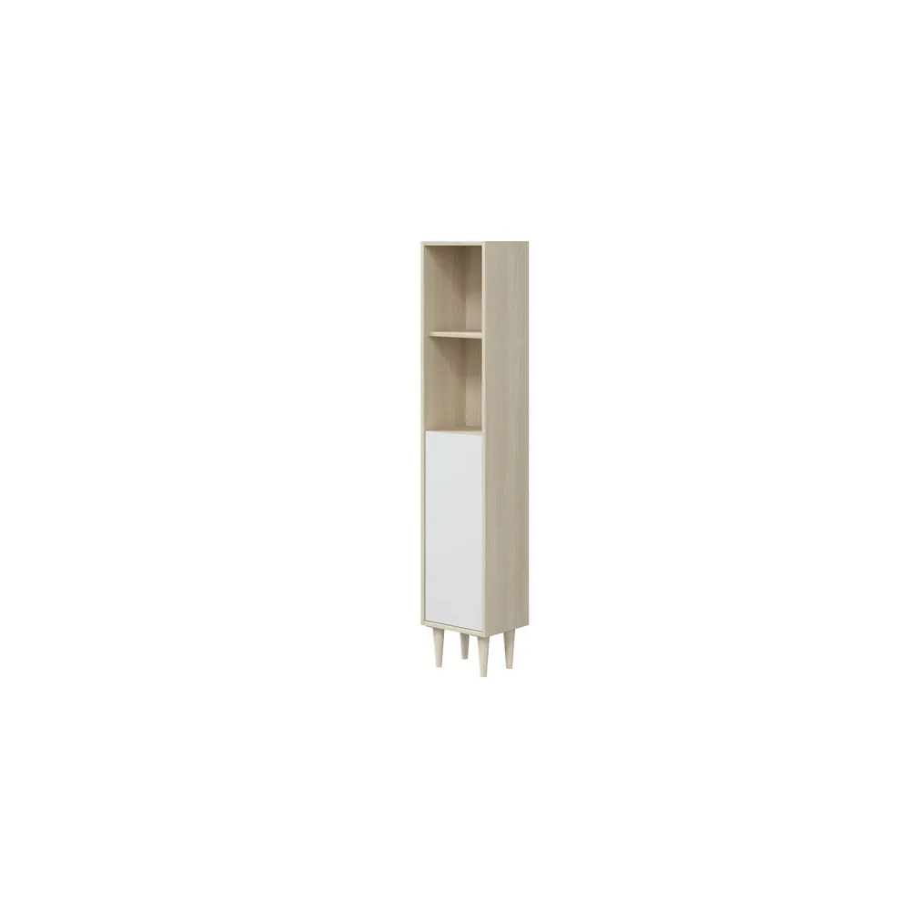 KIT COLONNA BAGNO VERONA 1 ANTA 150 ROVERE BIANCO KIT COLONNA BAGNO VERONA 1 ANTA 150 ROVERE BIANCO