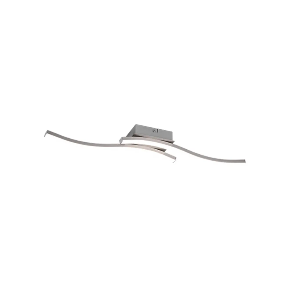 PLAFONIERA LED ROUTE ACCIAIO SATIN. 2 LUCI X 5W 4000K PLAFONIERA LED ROUTE ACCIAIO SATIN. 2 LUCI X 5W 4000K