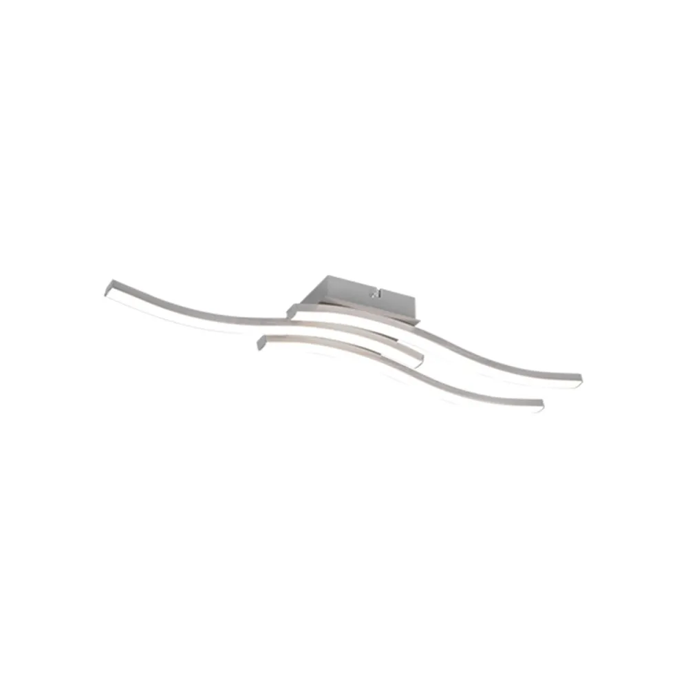 PLAFONIERA LED ROUTE ACCIAIO SATIN. 3 LUCI X 5W 4000K PLAFONIERA LED ROUTE ACCIAIO SATIN. 3 LUCI X 5W 4000K