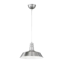 LAMPADA SOSP WILL METALLO D 36 CM ACCIAIO SATIN