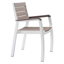 SEDIA IN POLIPROPILENE 'HARMONY ARMCHAIR' bianco/cappuccino