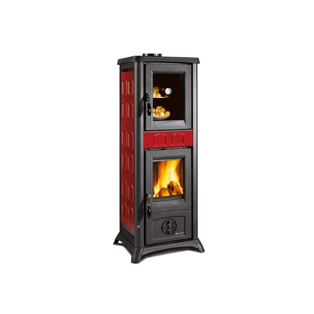 STUFA LEGNA C/FORNO 7.3 KW GEMMA 5.0 BORDEAUX STUFA LEGNA C/FORNO 7.3 KW GEMMA 5.0 BORDEAUX