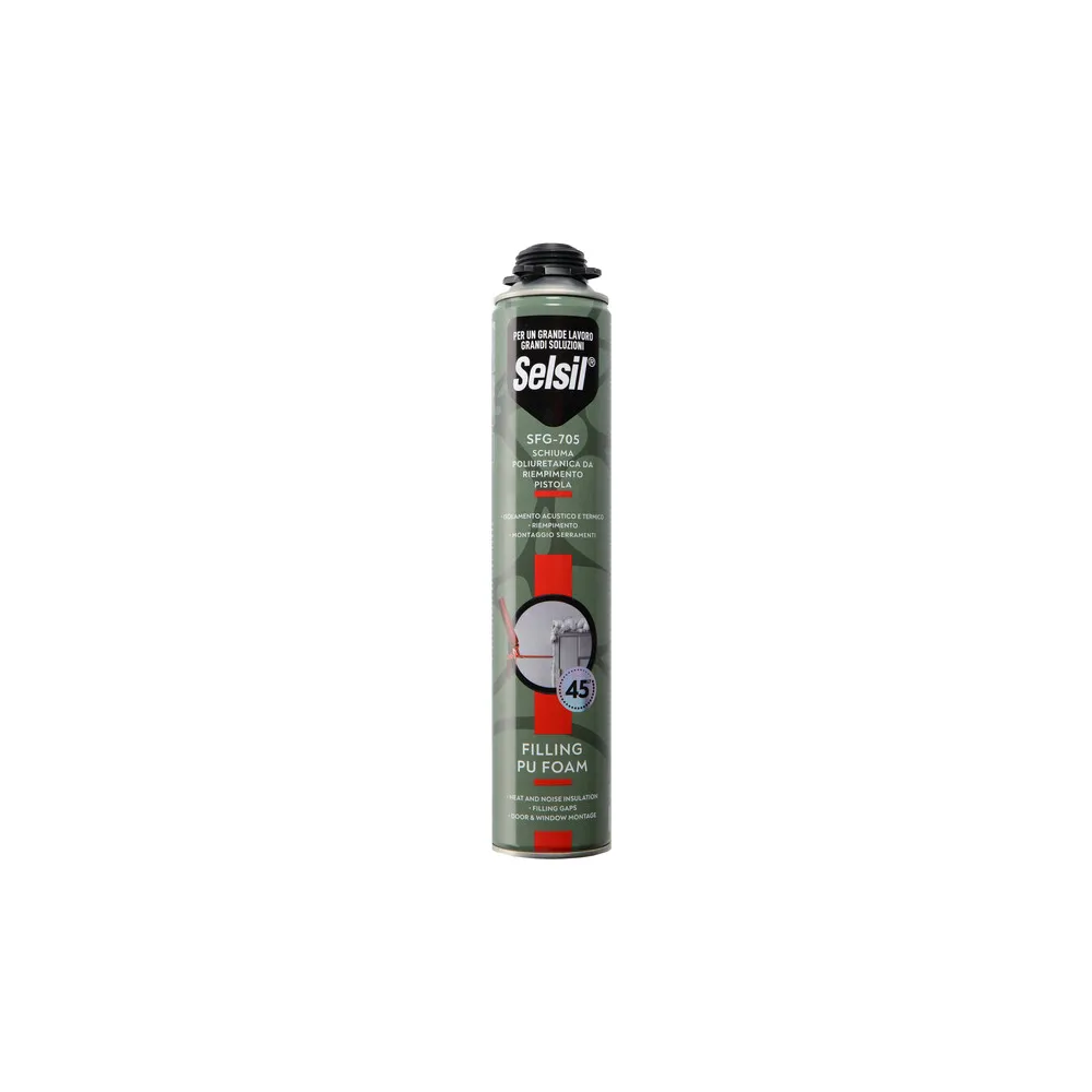 SELSIL SCHIUMA POLIURET UNIVERS P/PISTOLA 750 ML (12 SELSIL SCHIUMA POLIURET UNIVERS P/PISTOLA 750 ML (12