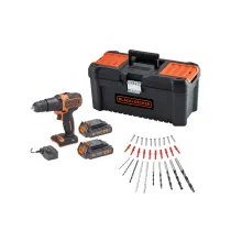 B+D TRAPANO C/PERC BDCHD18C2TA-QW 18V + 30 ACC