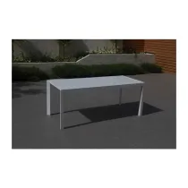 TAVOLO ALLUMINIO ALLUNG BCO 127/180X77XH71CM