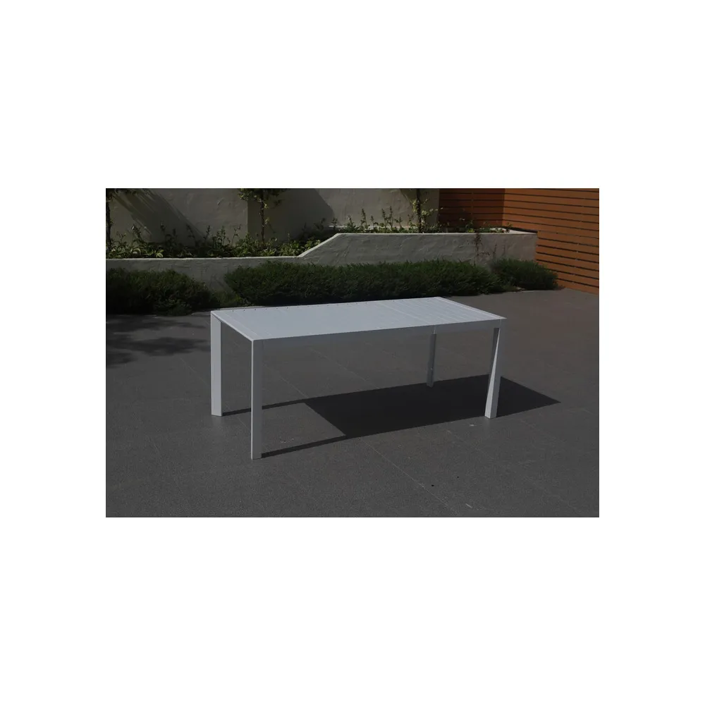 TAVOLO ALLUMINIO ALLUNG BCO 127/180X77XH71CM
