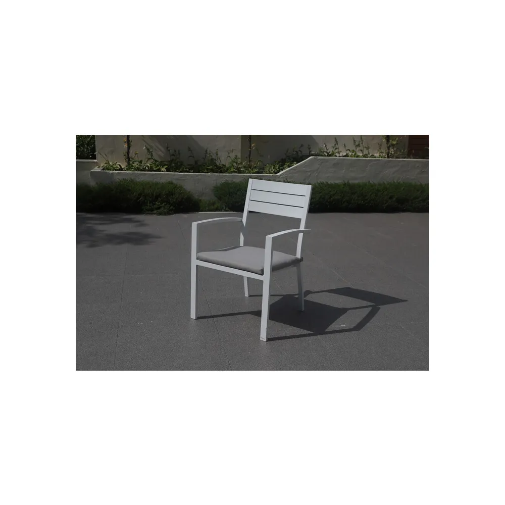 POLTRONA IN ALLUMINIO BIANCO C/CUSCINO POLTRONA IN ALLUMINIO BIANCO C/CUSCINO