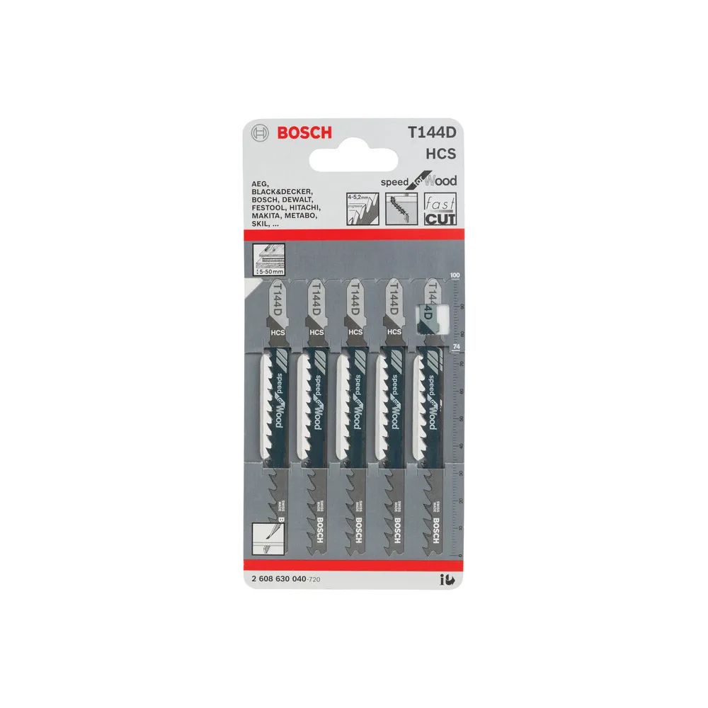 BOSCH-A 5 LAME T 144 D P/SEGHETTO ALTERNATIVO BOSCH-A 5 LAME T 144 D P/SEGHETTO ALTERNATIVO