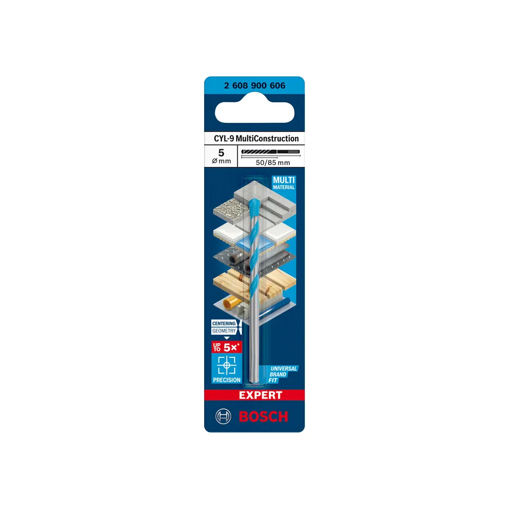 BOSCH-A PUNTA MULTICONSTRUCTION CYL-9 5X50/85 MM (5 BOSCH-A PUNTA MULTICONSTRUCTION CYL-9 5X50/85 MM (5