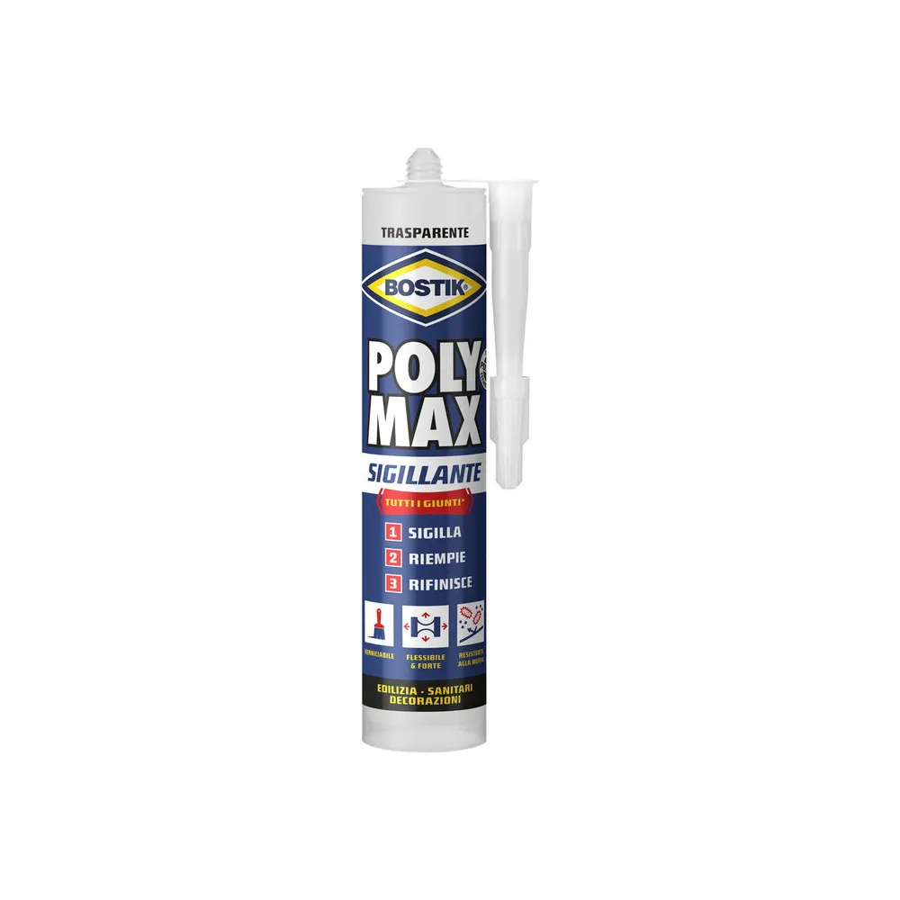 BOSTIK POLYMAX SIGILLANTE 280 ML TRASPARENTE CART BOSTIK POLYMAX SIGILLANTE 280 ML TRASPARENTE CART