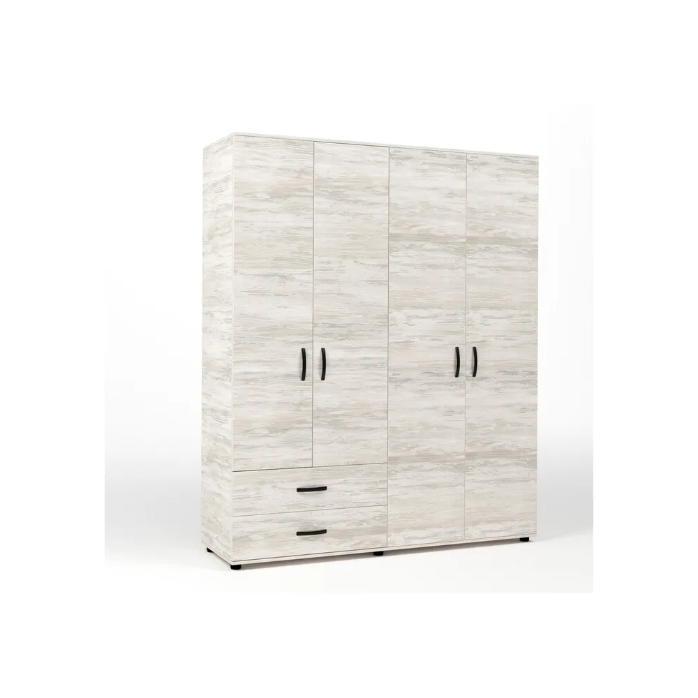 KIT ARMADIO 4 ANTE + 2 CASSETTI 160X52X205 CM BIANCO VEN.K083 KIT ARMADIO 4 ANTE + 2 CASSETTI 160X52X205 CM BIANCO VEN.K083