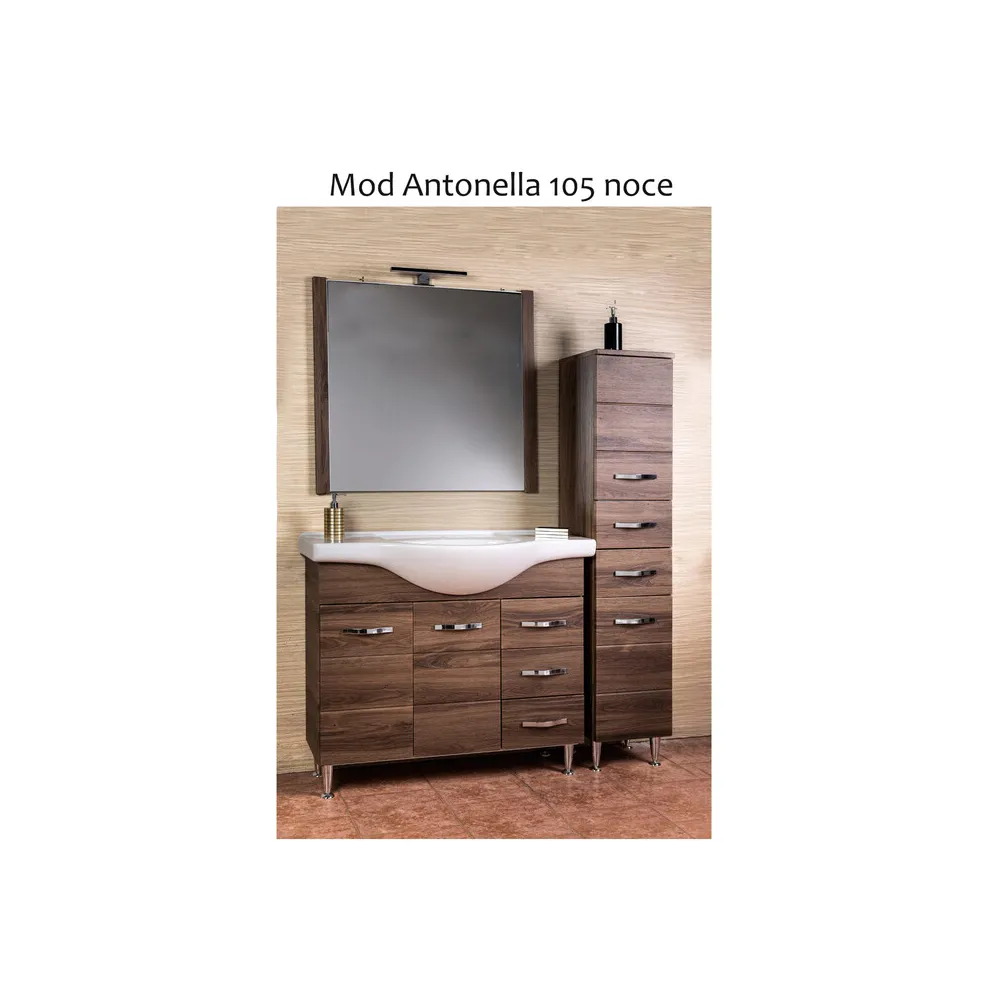 MOBILE BAGNO ANTONELLA 2 ANTE + 3 CASSETTI 105 NOCE