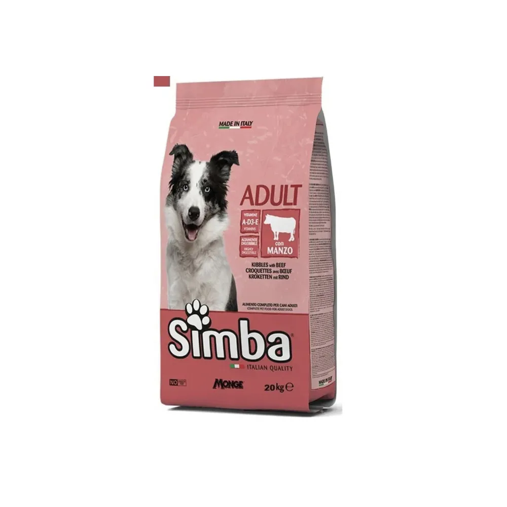 CROCCHETTA CANE MONGE SIMBA 20 KG ADULT MANZO CROCCHETTA CANE MONGE SIMBA 20 KG ADULT MANZO