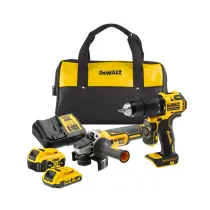 DEWALT KIT TRAPANO 18V 2Ah+SMERIGLIATR. 18V 4Ah DCK2081MDR