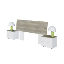 KIT TESTIERA LETTO MATR +2 COMODINI BIA ARTIK ROV