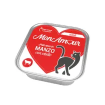 CIBO GATTO MONAMOUR 100 G MANZO E VITELLO (34