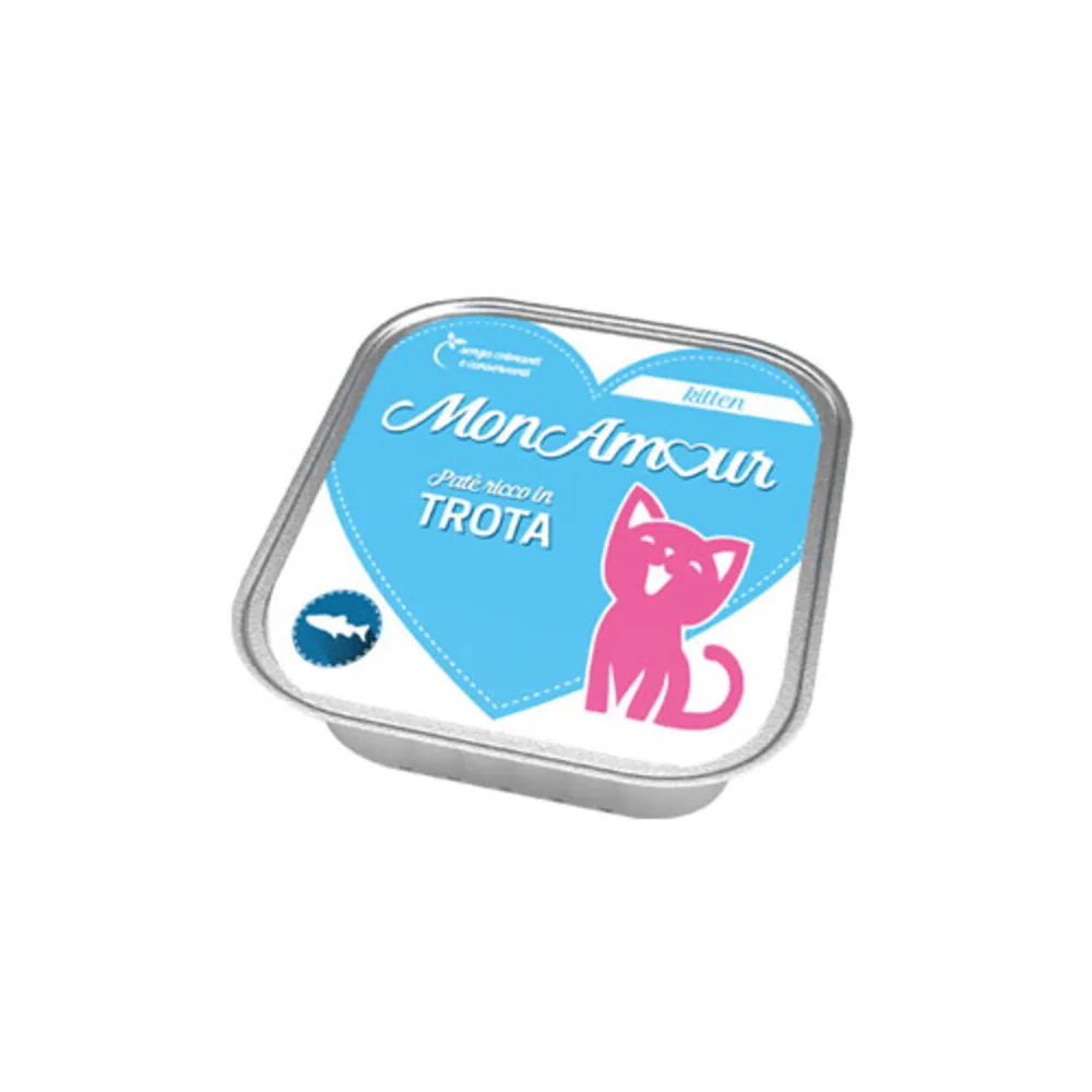 CIBO GATTO MONAMOUR 100 G KITTEN PATE TROTA NEW (34 CIBO GATTO MONAMOUR 100 G KITTEN PATE TROTA NEW (34