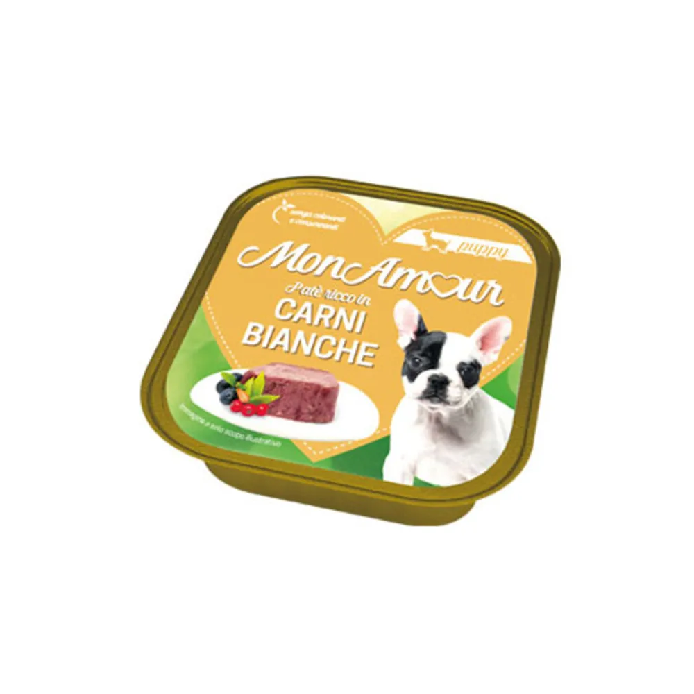 CIBO CANE MONAMOUR 150 G PUPPY CARNI BIANCHE (22 CIBO CANE MONAMOUR 150 G PUPPY CARNI BIANCHE (22