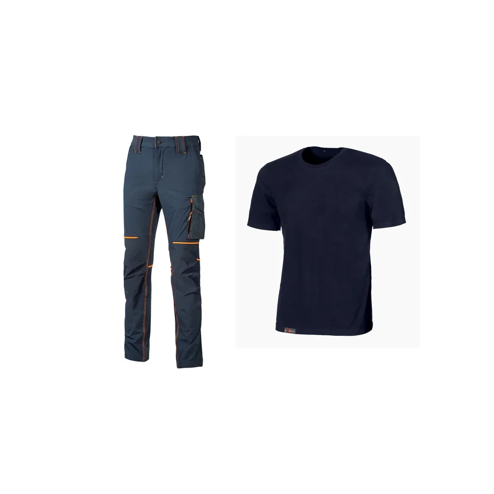 WORKWEAR KIT T-SHIRT+ PANTAL DEEP BLUE TG  XL