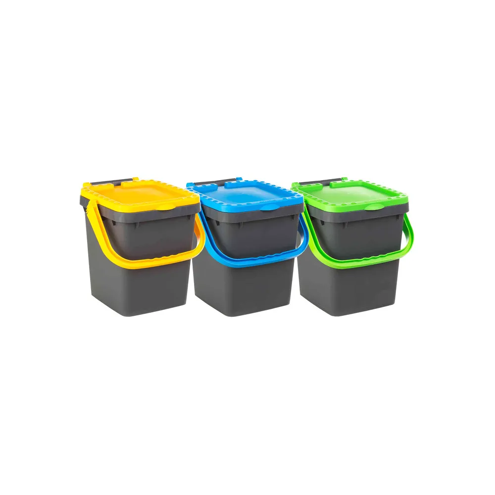 PATTUMIERA  20 L ECOPLUS C/MANIGLIA KIT 3 PEZZI