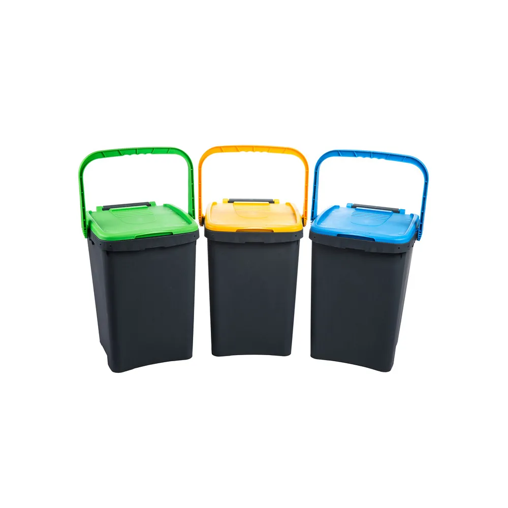 PATTUMIERA 50 L ECOPLUS C/MANIGLIA KIT 3 PEZZI PATTUMIERA 50 L ECOPLUS C/MANIGLIA KIT 3 PEZZI