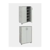 MOBILE BASSO 2A MULTIUSO 90X60X35 CM CEMENTO/BIANCO