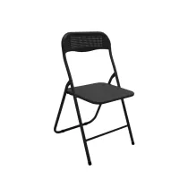 SEDIA PIEGHEVOLE METALLO POLO NERO (6
