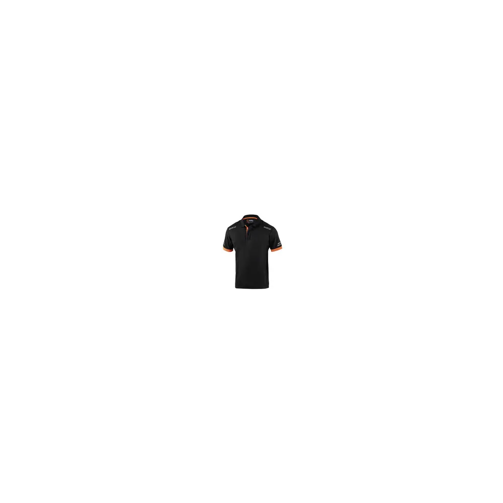 SPARCO POLO TOLEDO BLACK ORANGE TG XL