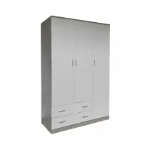 ARMADIO SPACE 3A+2C CEMENTO/BIANCO F.CM 120X52X190