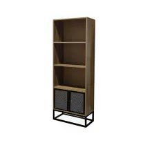 INDUSTRIAL LIBRERIA METAL/QUERCIA 60X30X180 CM