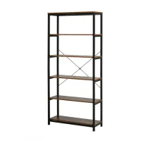 INDUSTRIAL LIBRERIA METAL/QUERCIA 80X30X180 CM