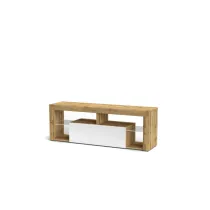 PORTATV HUGO CM 140X35X50 ROVERE WOTAN/BIANCO L.