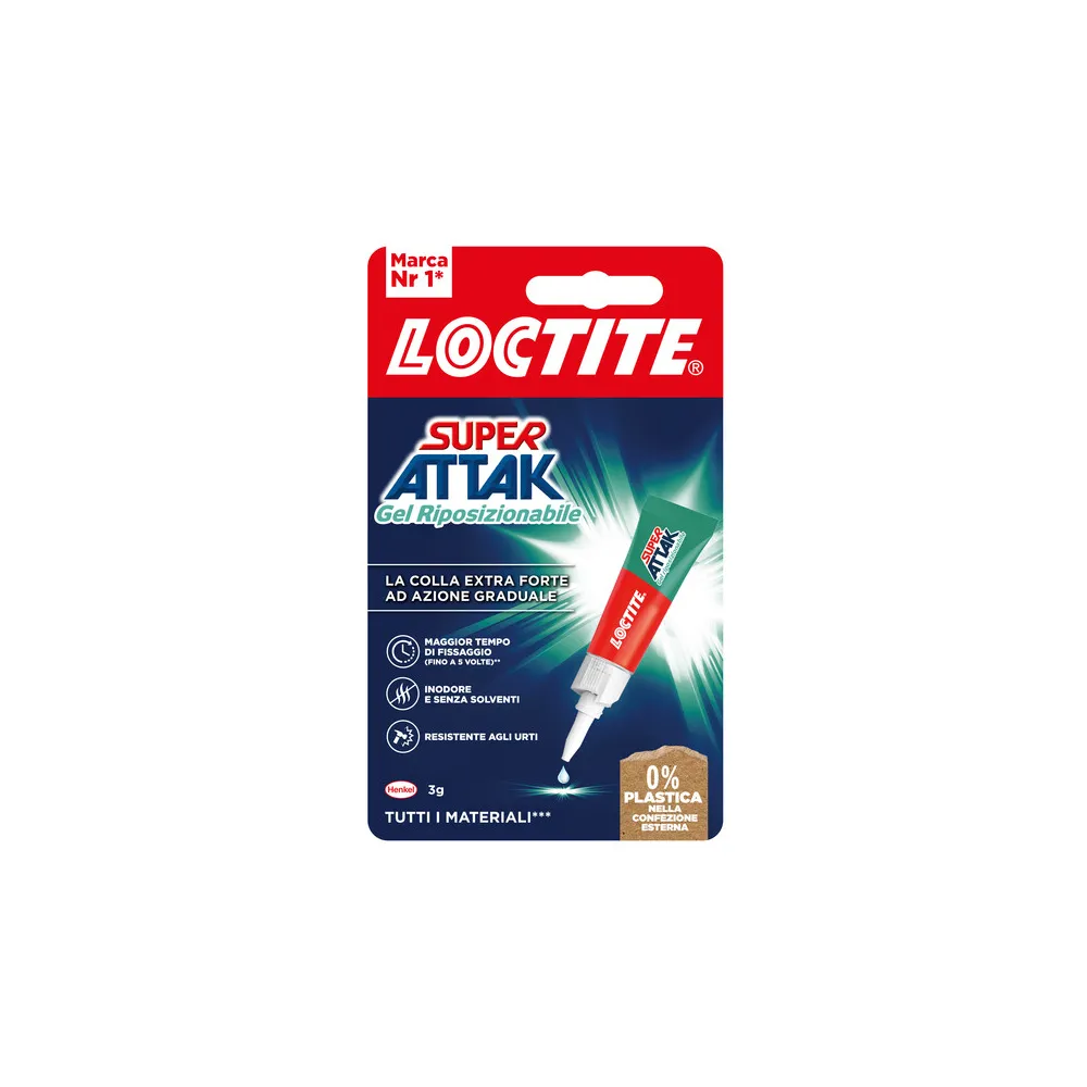 ADESIVO SUPER ATTAK GEL RIPOSIZIONABILE 3 G (12 ADESIVO SUPER ATTAK GEL RIPOSIZIONABILE 3 G (12