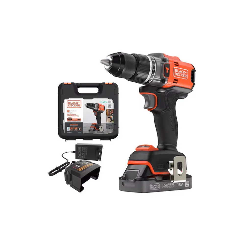 B+D TRAPANO C/PERC BRUSH BLD683D1XK-QW 18V + VALIG