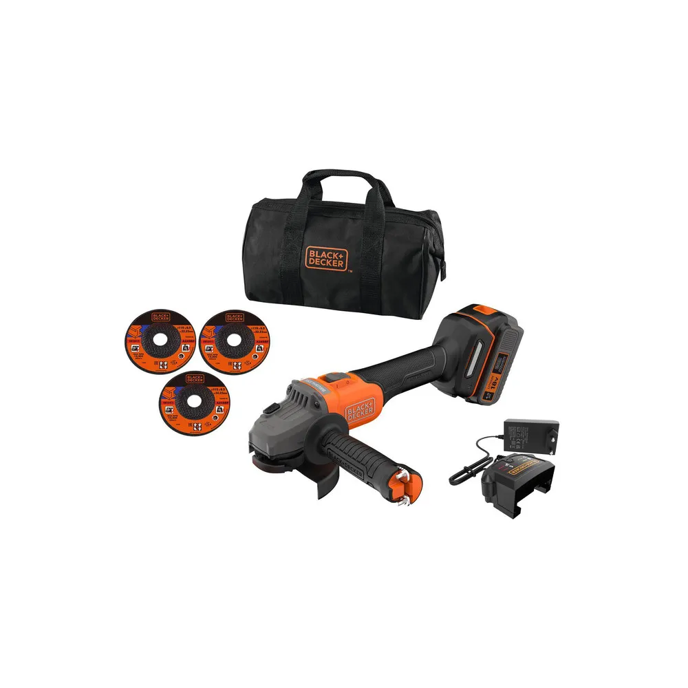 B+D SMERIGLIATRICE BRUSH BCG6L8F1S-QW 18V + DISCHI B+D SMERIGLIATRICE BRUSH BCG6L8F1S-QW 18V + DISCHI